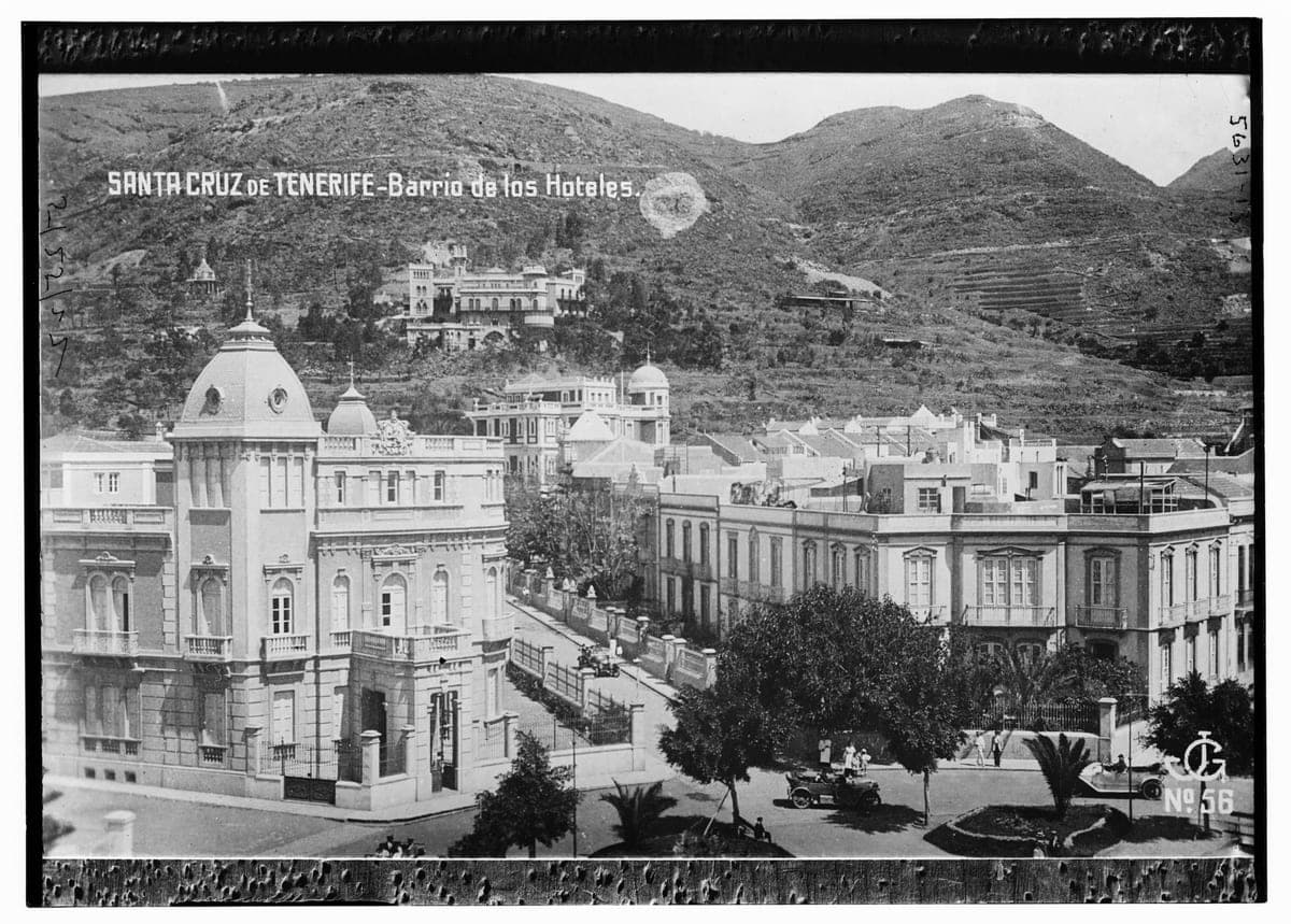 El barrio de los Hoteles de Santa Cruz de Tenerife, h. 1900 (Bain News Service)